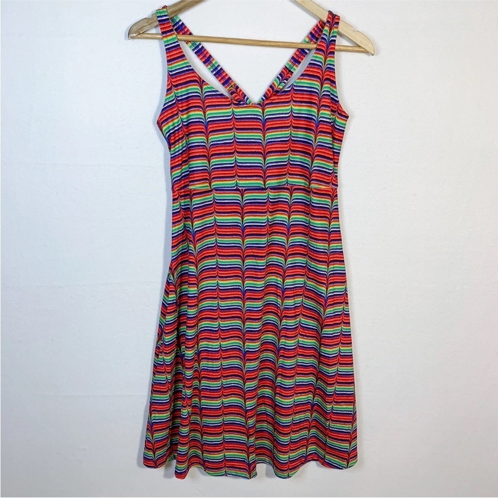 Columbia Rainbow Sleeveless Scoop Neck Athletic Dress Festival - Picture 1 of 9